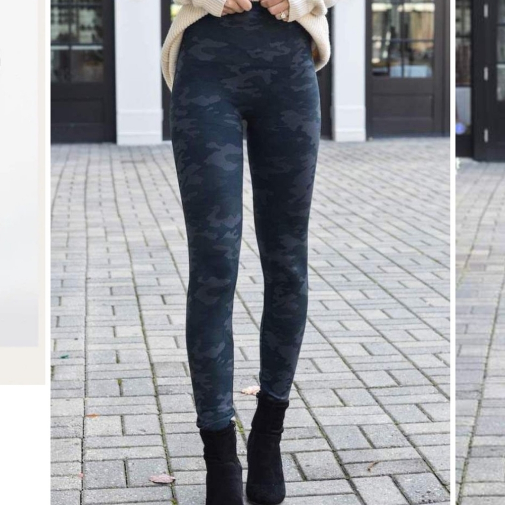 SPANX Look at Me Now Black Camo Leggings